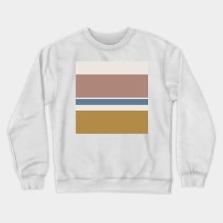 A selected incorporation of Light Grey, Dark Tan, Slate Blue and Light Taupe stripes. Crewneck Sweatshirt